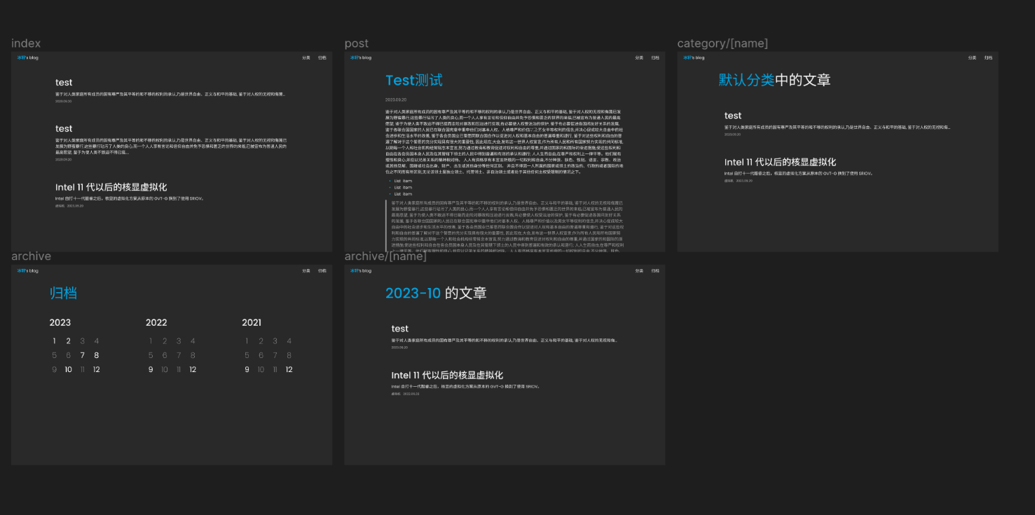 博客的设计,除了因性能原因未添加自定义字体以及有一些小的变动外与最终页面并无太大变动